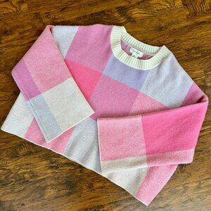 Pink Cropped Pullover Sweater Jessica Simpson